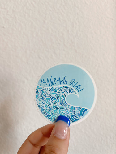 Panoramic Ocean Logo Sticker